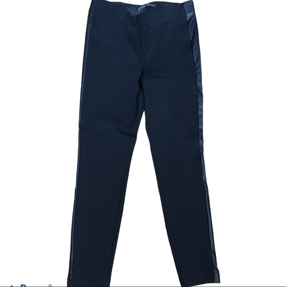 Zara Trafaluc Collection Black Pants w/faux leath - Picture 1 of 6